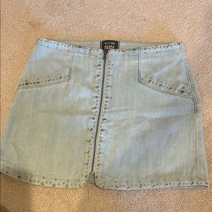 Paige x Rosie HW Light Blue Denim Skirt